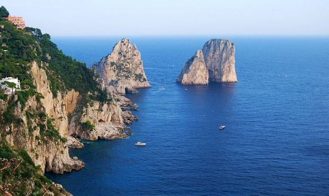 Capri, faraglioni, mare, campania<br>