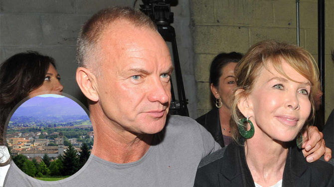 Sting con la moglie