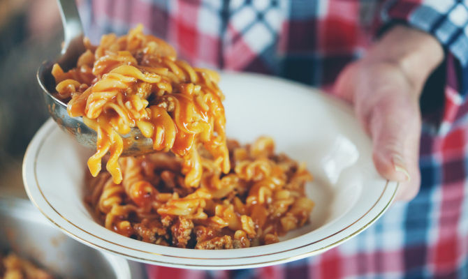 fusilli sugo carne pasta andarinos