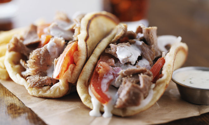 panino turco con carne<br>