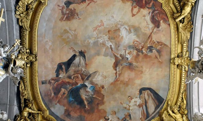 Venezia affresco Basilica dei Santi Giovanni e Paolo<br>