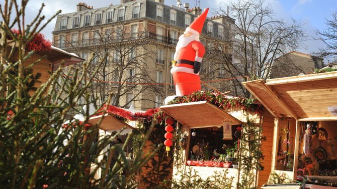 Parigi bancarella di Natale