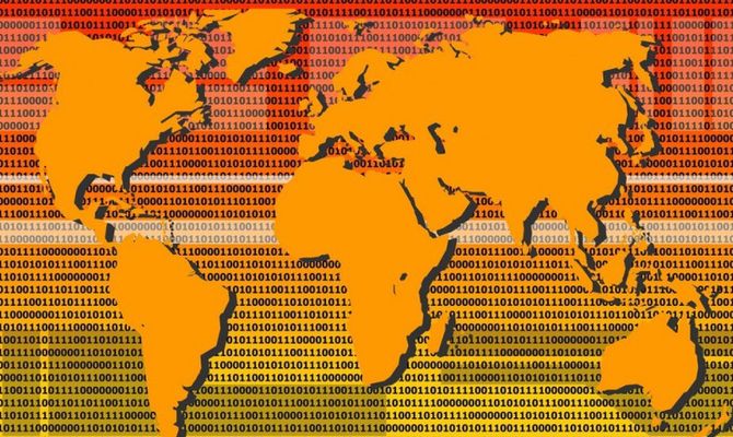 Mappa con codici informatici