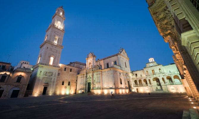 Lecce illuminazioni notturne<br>
