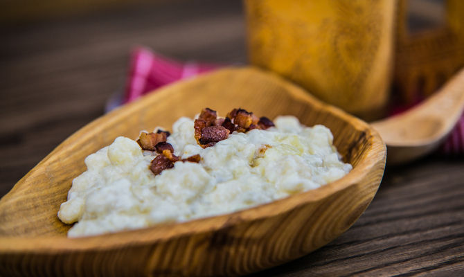 gnocchetti tipici slovacchi con formaggio e pancetta