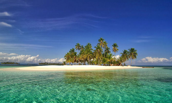 Spiaggia dell'isola di San Blas<br>