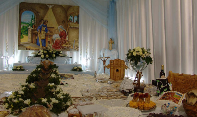 Celebrazione siciliana di San Giuseppe<br>