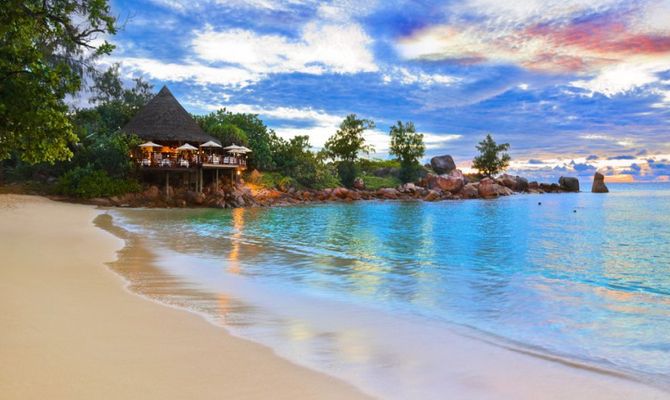 Spiaggia delle Seychelles