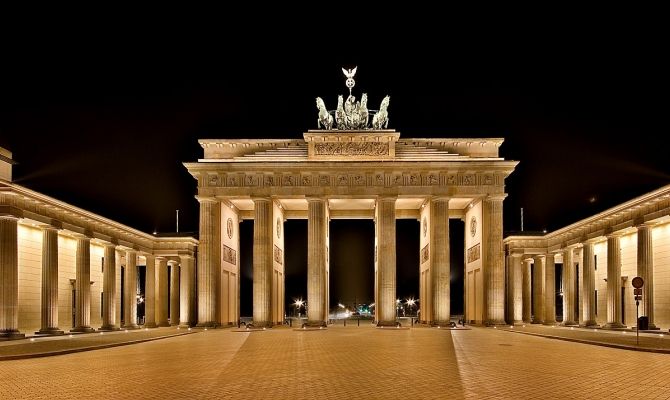 Berlino, germania, porta di brandeburgo