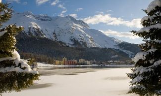 Sulla neve di St Moritz con i bambini