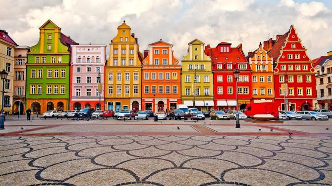 Wroclaw palazzi del centro