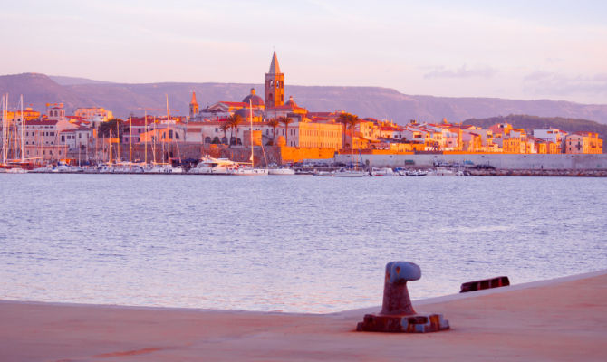 Alghero al tramonto<br>