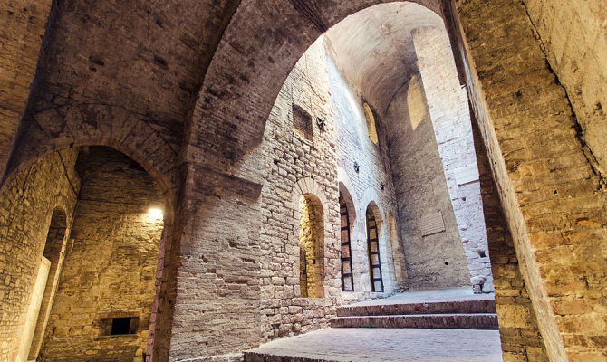 Perugia, borgo medievale nella Rocca Paolina