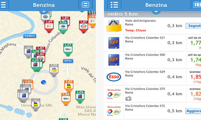 Applicazione Prezzi Benzina