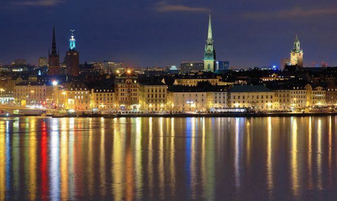 Stoccolma veduta notturna