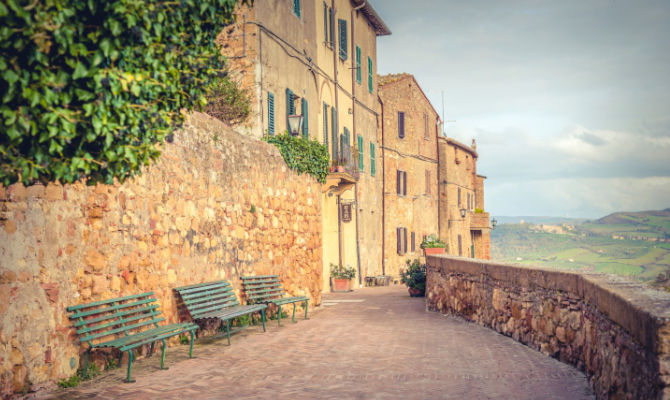 Pienza sulla Val d'Orcia<br>