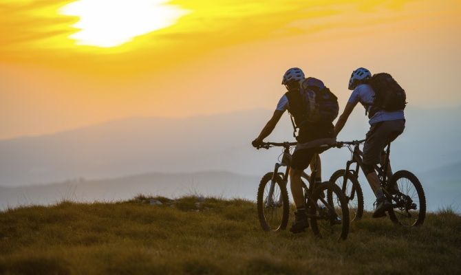 Mugello, bike, tramonto