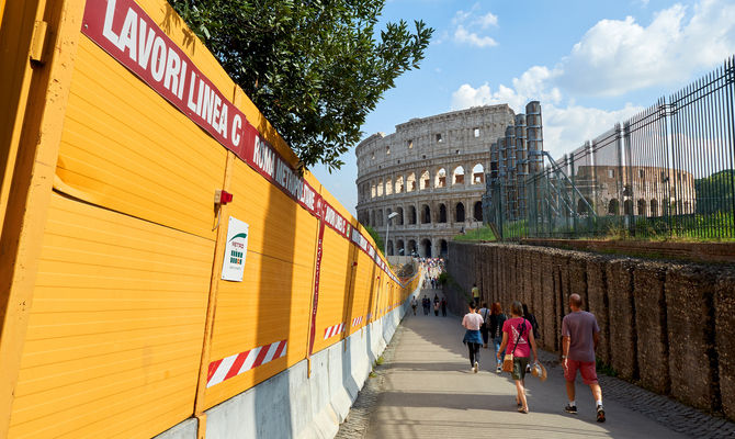 cantiere metro roma
