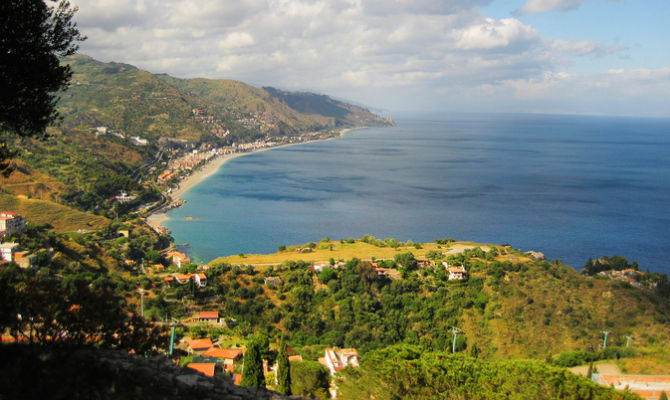 vista spiaggia Letojanni, Sicilia