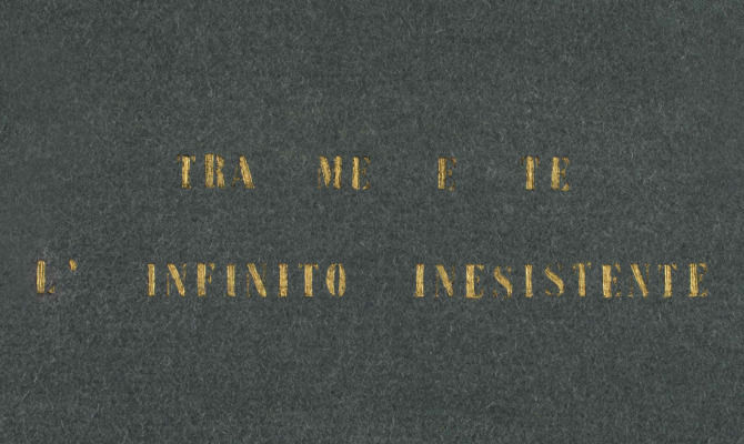  Tra me e te l'infinito inesistente<br>