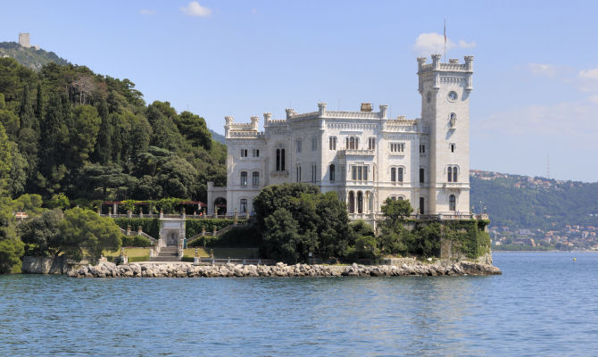 miramare, trieste, castello, mar adriatico<br>