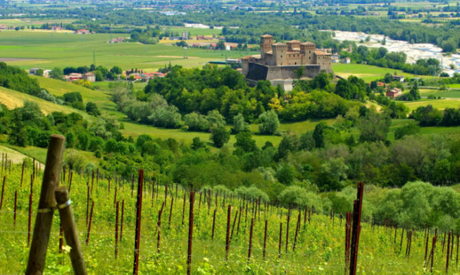 Panorama del Castello di Torrechiara