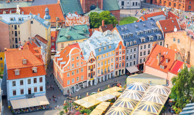 Veduta del centro di Riga
