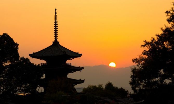 Tramonto a Kyoto