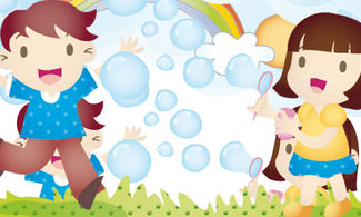 Bimbi con bolle di sapone