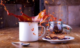 cioccolato, caffè, dolce, 