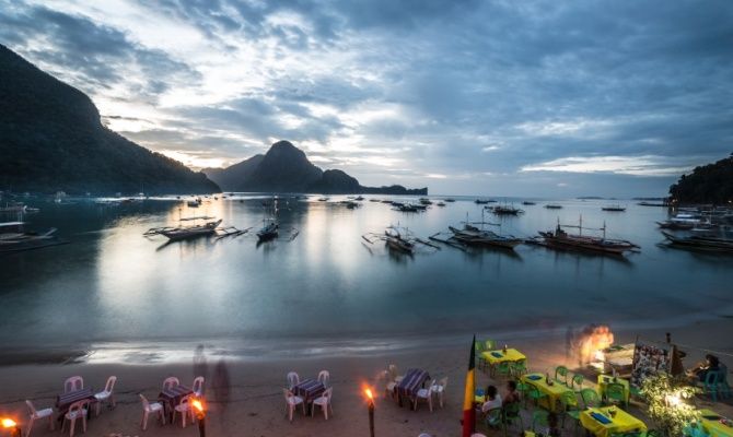 Palawan, El Nido, spiaggia, Filippine