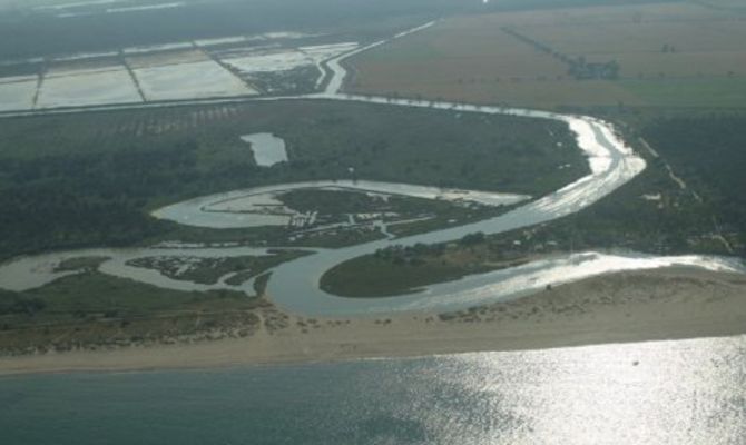 Delta del Po dall'alto