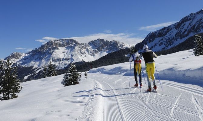 Due fondisti in pista