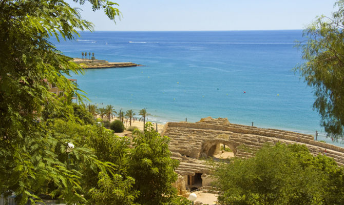 Scorcio di spiaggia vicino Tarragona