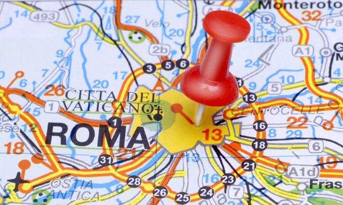 Roma, cartina geografica