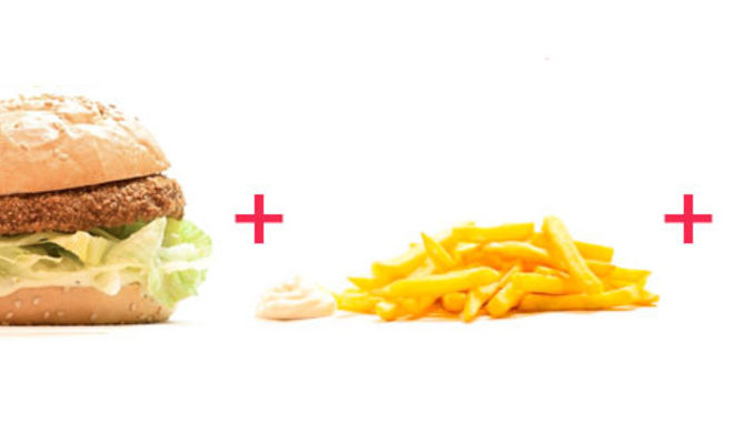 Cheesburger e patatine bio