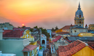 Colombia, tramonto su Cartagena