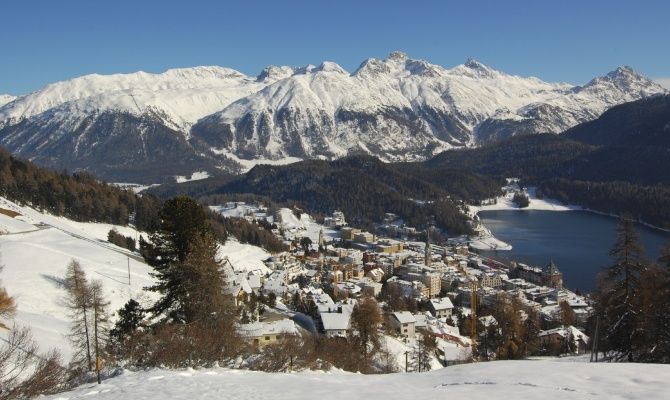 Vista su St. Moritz