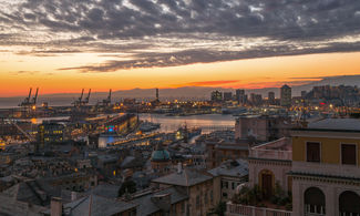 Tramonto su Genova