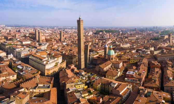 Veduta aerea di Bologna