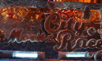 St. Moritz City Race logo sul ghiaccio