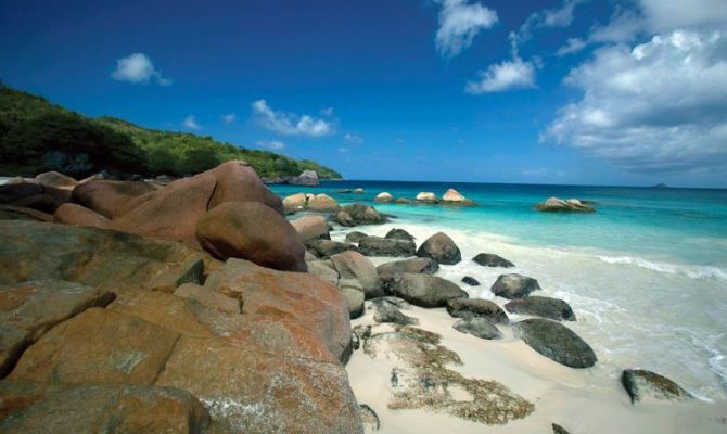 Paesaggio delle Seychelles<br>
