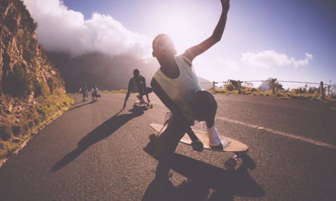 Skateboarding a Les Deux Apls