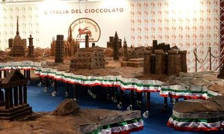 Cioccolato a forma di Italia, fabbrica museo del cioccolato di Roma