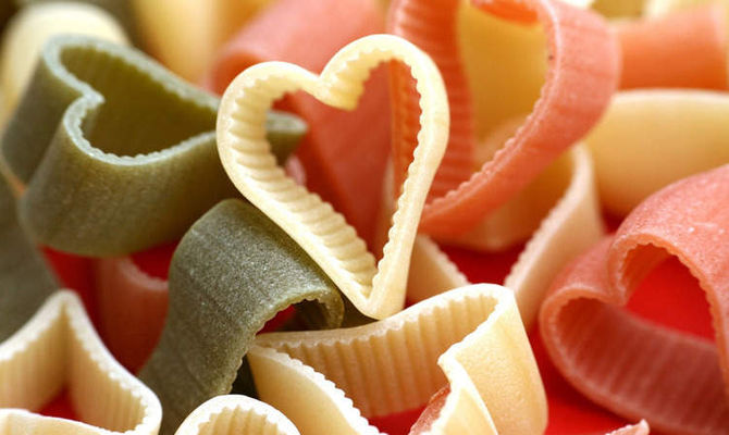 Pasta a forma di cuore