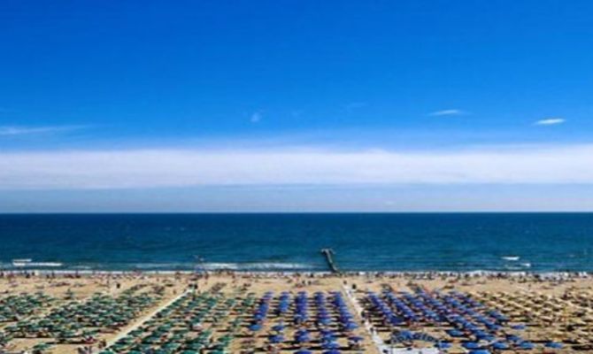 Rimini veduta della spiaggia