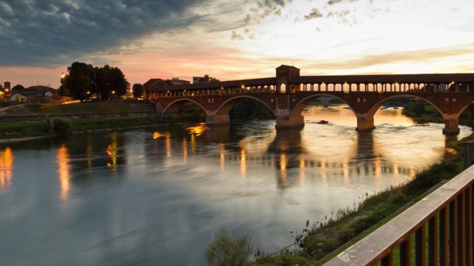 Pavia al tramonto