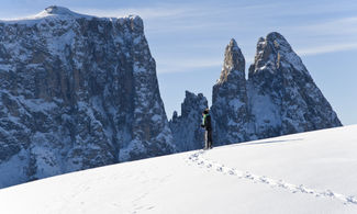 Altopiano dello Sciliar: buche da golf sulla neve