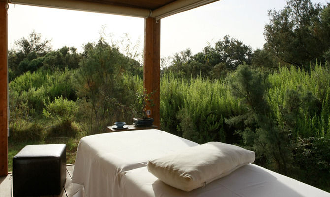 Zona massaggi nel gazebo open air Aquadulci