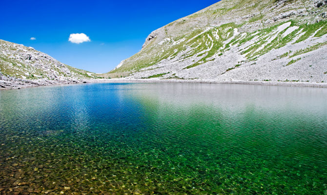 Lago di Pilato, a quota 1950
